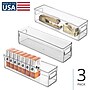 iDESIGN Medium Stackable Plastic Storage Bin, Clear, 3/Pack (29086M3)~#|#~3BE7E783-F860-4E26-B3CFE9614149E60E_sc7