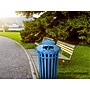 Alpine Industries Metal Commercial Outdoor Rain Bonnet Lid for 38-Gallon Recycling Receptacle, Blue (479-38-A-BLU)~#|#~3BEAFA63-D022-48A4-AFA546F40E56D566_sc7