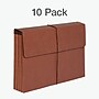 Pendaflex Moisture Resistant Reinforced Expanding Wallet with Flap & Cord Closure, Legal Size, Brown, 10/Box (1056EL-OX)~#|#~3BF24738-4A75-4CD1-AE13497E614660D7_sc7