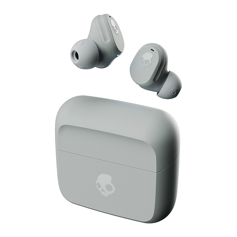 Skullcandy Mod True Wireless Earbuds with Microphone & Charging Case, Bluetooth, Light Gray (S2FYW-P751) image 1