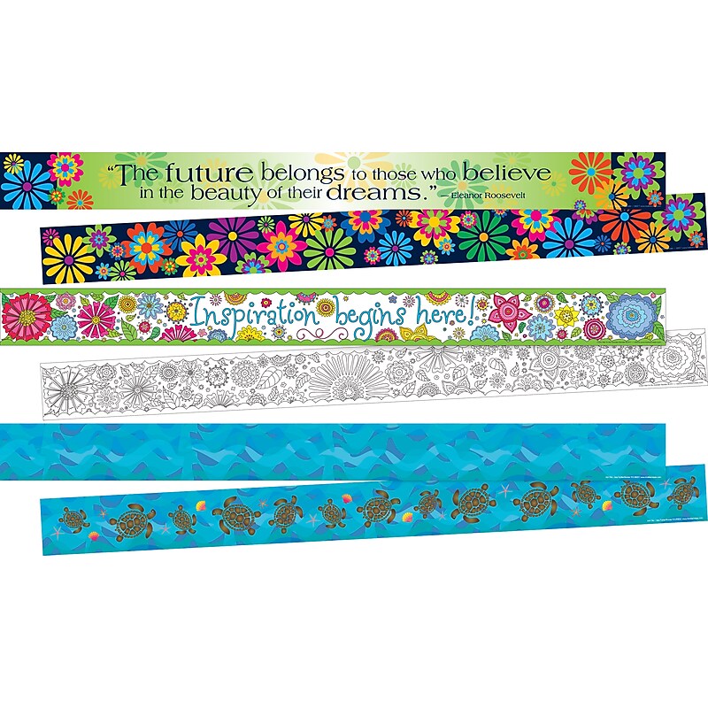 Barker Creek Double-Sided Border Set, 35" x 3", Summer Fun, 3 designs, 36/Set (4043) image 1