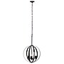 Lalia Home 3-Light 18" Adjustable Globe Hanging Metal and Clear Glass Ceiling LED Pendant, Restoration Bronze (LHP-3010-RZ)~#|#~3BF5A5AC-DBEA-4FC6-ACC551516952F833_sc7