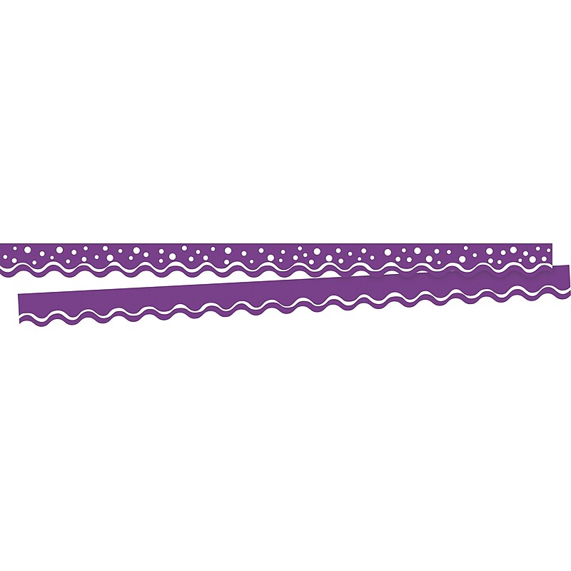 Barker Creek Double-Sided Scalloped Border, 36"' x 2.25", Happy Grape, 13/Pack (LL994) image 1
