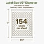 Avery Hemp Round Laser/Inkjet Multipurpose Labels, 1/2" Dia, Off-White (6160/Box)~#|#~3BF9868F-8470-449C-BF97D158584610A4_sc7