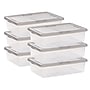 Iris 28 Quart Snap Top Snap Closure Storage Bin,Clear, 6/Pack (500157)~#|#~3BFDF692-0F8A-44AE-ABB95816C89C14CA_sc7