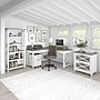 Bush Furniture Key West 5-Shelf 66"H Bookcase, Shiplap Gray/Pure White (KWB132G2W-03)~#|#~3C025266-DF9F-47D4-97DB7C5C401C7542_sc7