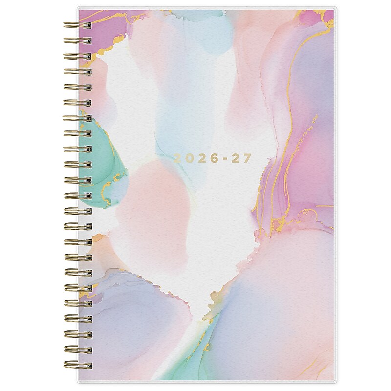 2026-2027 Blue Sky Smoke Frosted 5" x 8" Academic Weekly & Monthly Planner, Plastic Cover (133682-A27) image 1
