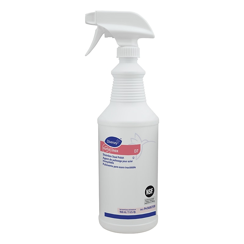 SUMA Inox D7 Stainless Steel and Metal Cleaner, Hydrocarbon Scent, 32 oz. (94368259) image 1