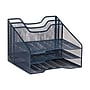 Staples 5-Compartment Metal Mesh File Organizer, Navy Blue (ST63830)~#|#~3C0E853A-4756-43C2-A35C54CEC3CFD714_sc7