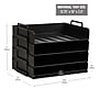 Mind Reader 4-Compartment Stackable Plastic Desk Tray, Black (DANSTACK4-BLK)~#|#~3C1420DF-F749-4AD3-886094C78CA8145A_sc7