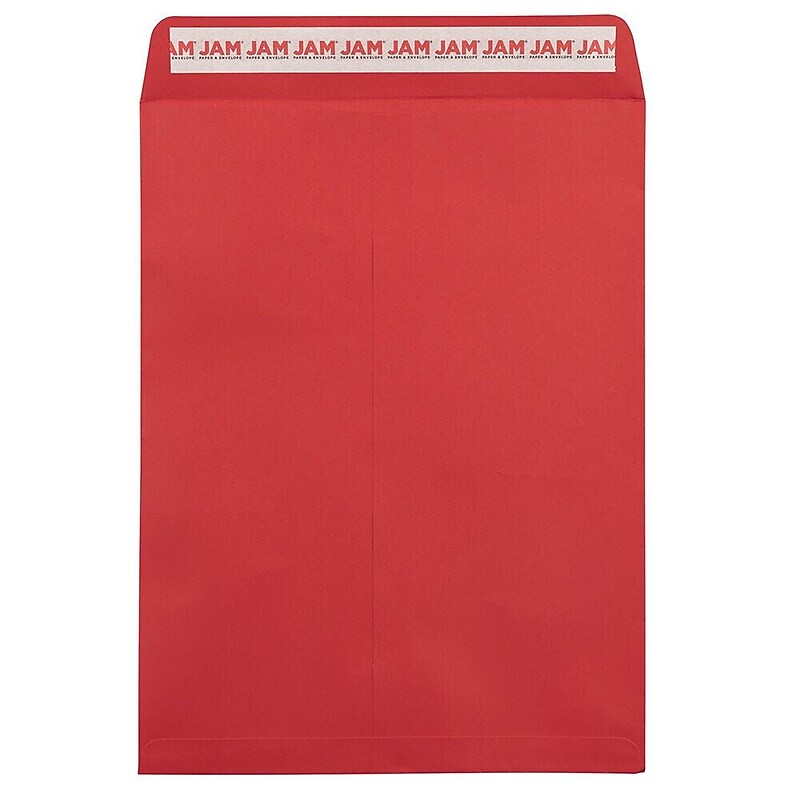 JAM Paper Self Seal Catalog Envelope, 9" x 12", Red, 50/Pack (188447598I) image 1