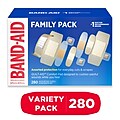 Band-Aid Brand Adhesive Bandages Family Variety Pack, 280 Count (485107)