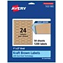 Avery Laser/Inkjet Multipurpose Oval Labels, 2" Dia, Kraft Brown, 1200/Box (94053)~#|#~3C1B13EC-1EBE-4D98-9247D67787D1E5E0_sc7