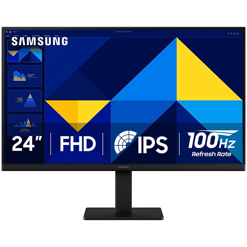 Samsung S3 24" Full HD IPS 100Hz AMD FreeSync Monitor, Black (LS24D300GANXZA) image 1