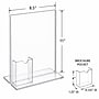 Azar Displays 8.5" x 11" Sign Holder with Trifold Brochure Holder, Vertical, Table Top, Clear, Acrylic, 10/Pack (252045)~#|#~3C1D6782-D4CA-46B5-A9D3F6A02AA1958D_sc7
