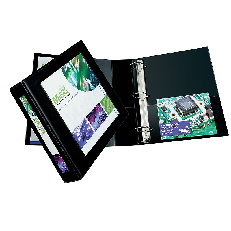 Avery Heavy Duty 2" 3-Ring Framed View Binders, One Touch EZD Ring, Black (68032) image 1