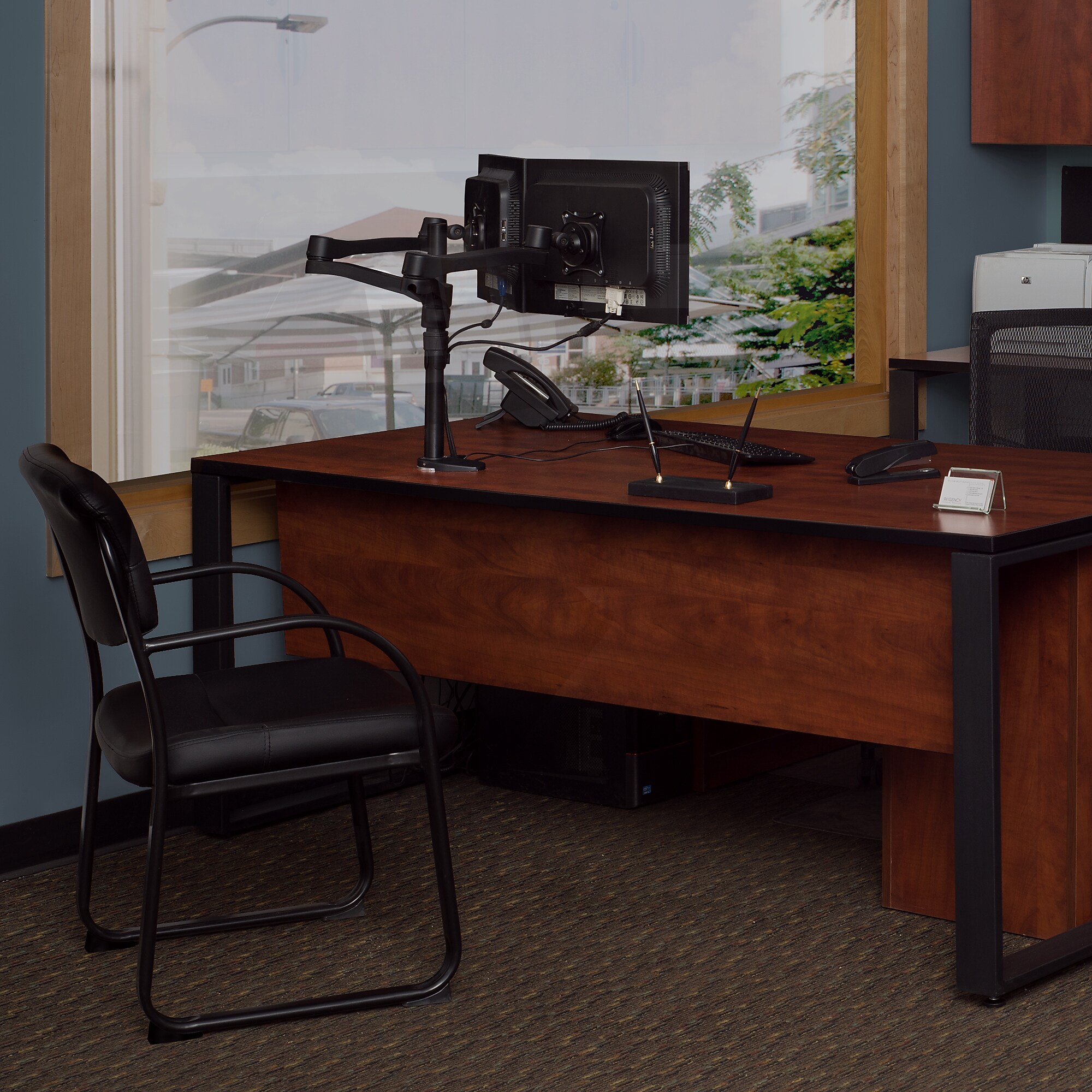Regency Adjustable Double Screen Articulating Monitor Mount, Up to 24″, Black (CA2) Sansujyuku sansujyuku.com