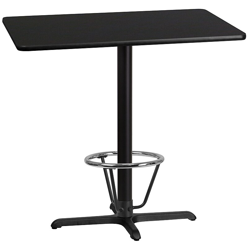 Flash Furniture Laminate Table Top with X-Base, 30" x 42", Black (XUBK3042T230B3F) image 1