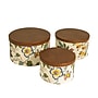 Household Essentials Floral Nestable Hat Boxes with Lift Off Lids, Cardboard, 3/Pack (HE1236)~#|#~3C345228-11DA-4519-A6F397BC91A95043_sc7