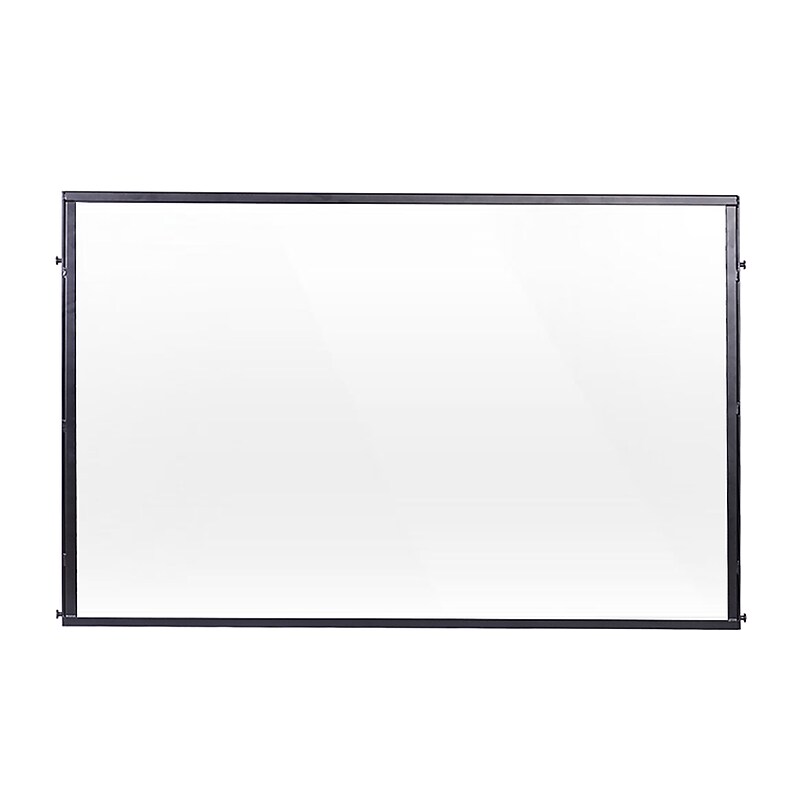 Queue Solutions 34" x 4' Acrylic Stanchion Post Panel Kit, Frosted (PNL4834B-FA-4COL) image 1