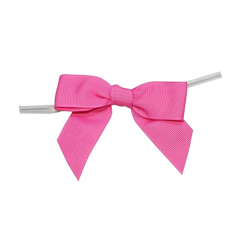 JAM Paper Grosgrain Bows, Hot Pink, 100/Pack (52640349280) image 1