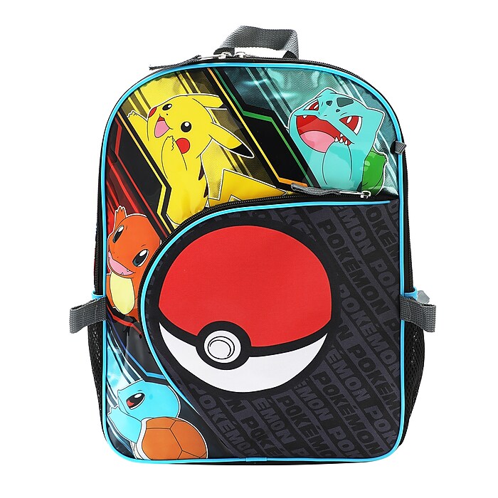 Bioworld Pokemon Kids 5-Piece Backpack Set, Large, Multicolor