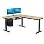 VersaDesk PowerLift 60"W Electric L-Shaped Adjustable Standing Desk, Maple/Black (PLLSD7260-BM-APP)~#|#~3C3FAD99-DBFB-4232-B96E4CCE430C1B96_sc7
