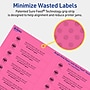 Avery Rectangle Laser/Inkjet Multipurpose Labels, 2/3" x 3-7/16", Bright Pink (600/Pack)~#|#~3C43719F-6170-4718-9D75769B80327B3E_sc7