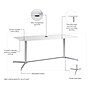 Bush Business Furniture 72"W x 36"D Boat Shaped Conference Table, White (99TBM72WHSVK)~#|#~3C44134D-3EB1-422F-8C9421681AF9C268_sc7