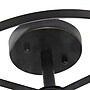 Lalia Home 3-Light 13" Farmhouse Glass and Metallic Accented LED Semi-flushmount, Matte Black (LHM-1000-BK)~#|#~3C495E73-A217-4948-9825DC06C351025B_sc7