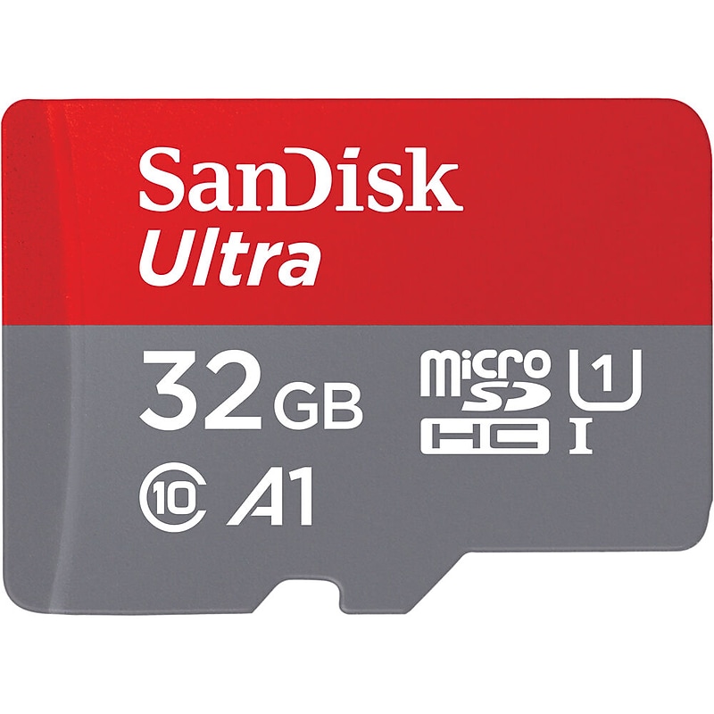 SanDisk Ultra 32GB microSDHC Memory Card with Adapter, Class 10, UHS-I (SDSQUA4-032G-AN6IA) image 1