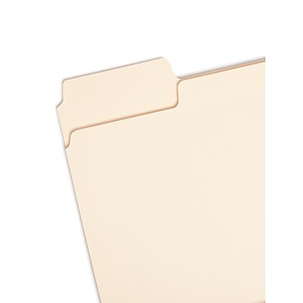 Smead SuperTab Heavy Duty File Folder, Oversized 1/3-Cut Tab, Letter Size, Manila, 50/Box (10401)