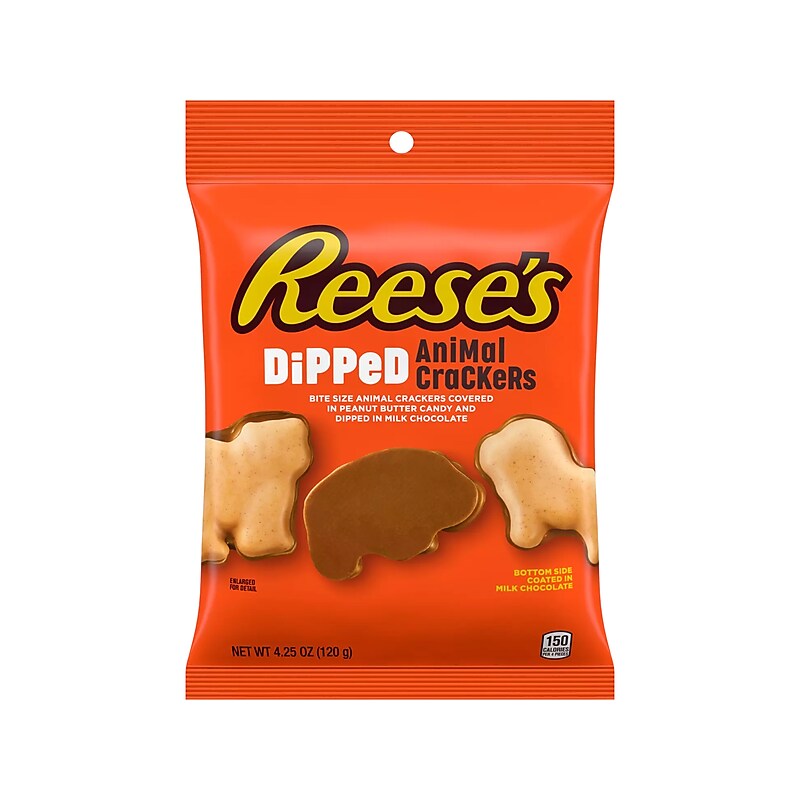 Reese's DiPPeD Milk Chocolate Peanut Butter Animal Crackers, 4.25 oz. (HEC21753) image 1