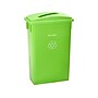 Alpine Industries Polypropylene Recycling Bin with Lid and Dolly, 23 Gallon, Lime Green (ALP477-LGRN4-PKD)~#|#~3C516FEC-CB97-414D-9769866D864889D3_sc7