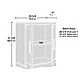 Sauder HomePlus 37"H Storage Cabinet with 2 Shelves, White (438284)~#|#~3C5442E1-842D-4563-888A958C4FE7BBAD_sc7