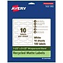 Avery EcoFriendly Laser/Inkjet Decorative Edge Multipurpose Labels, 1-1/2" x 3-1/2", White, 100/Pack (94122)~#|#~3C54FC01-54EC-4770-8A862EA66B453ED1_sc7
