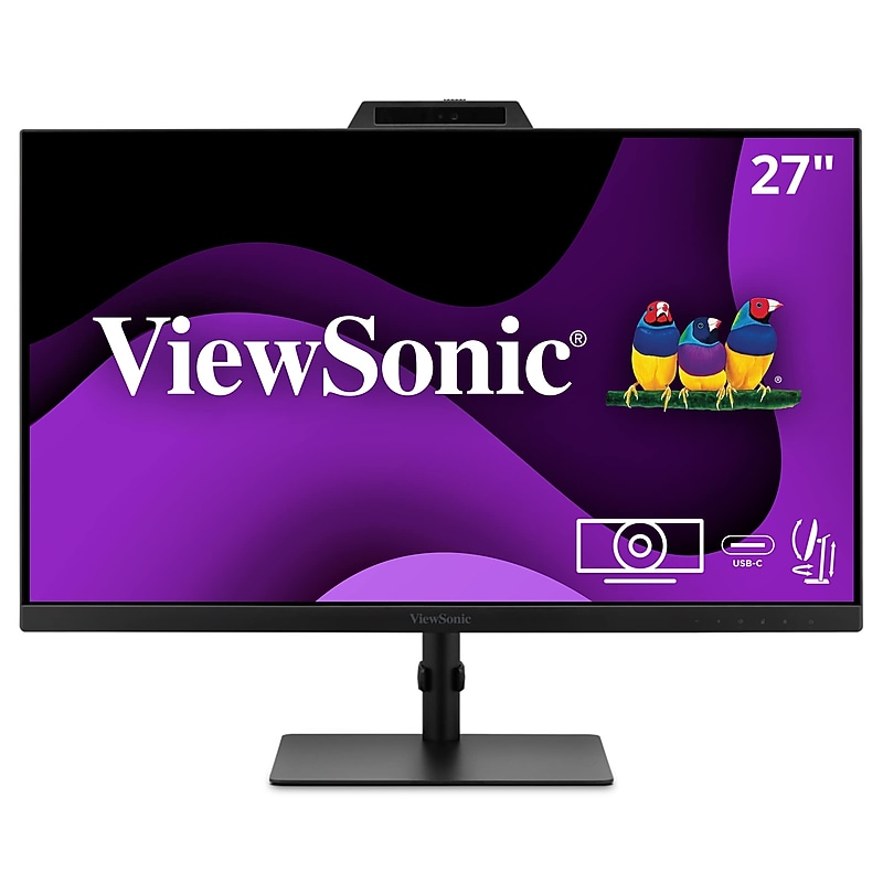 ViewSonic 27" FHD 120Hz LCD Monitor, Built-In Speaker & Webcam, Adjustable (VG2741V) image 1