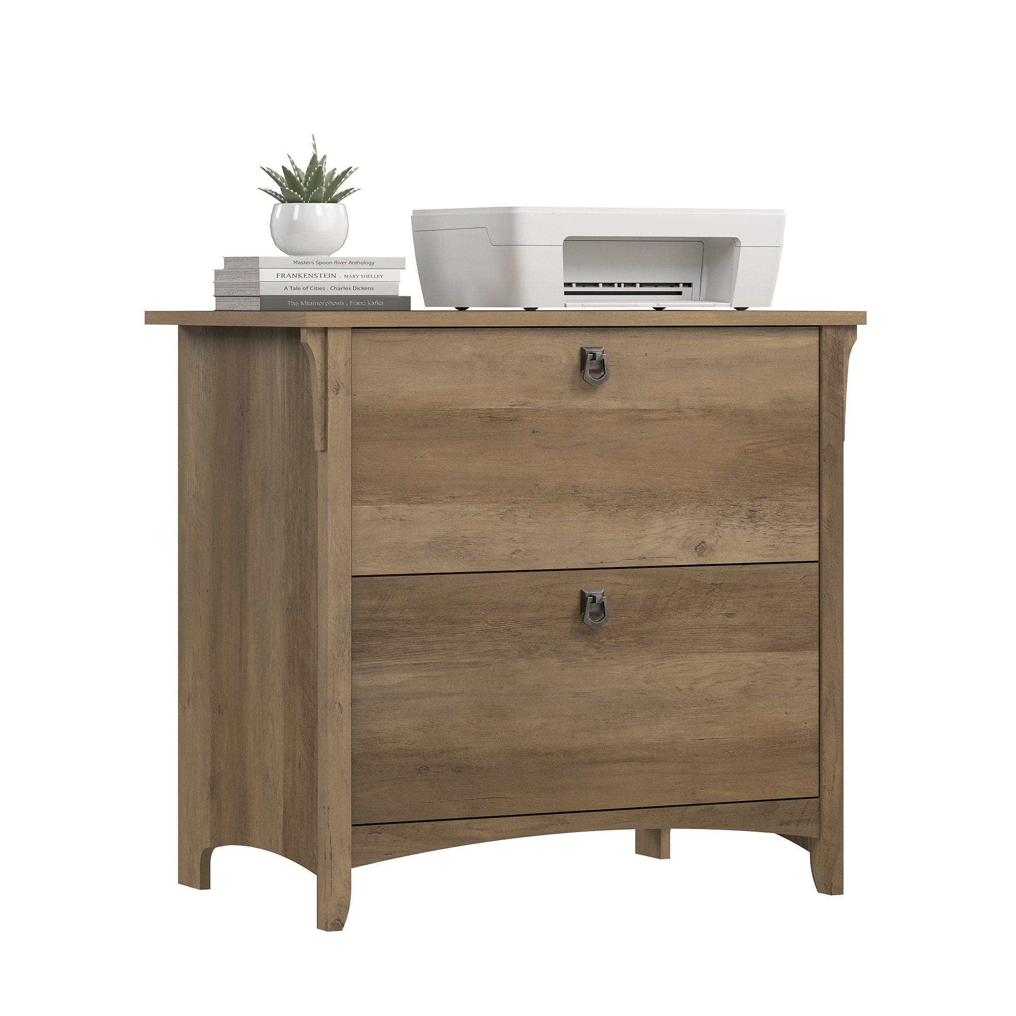 Bush Home Salinas 2 Drawer Lateral File Cabinet, Reclaimed Pine (SAF132RCP-03) Sansujyuku sansujyuku.com