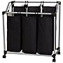 Household Essentials 3-Section Laundry Sorter with Wheels, Metal, Silver (HH9117)~#|#~3C5AB3B0-F871-42C9-8DB96EF1CD87594E_sc7