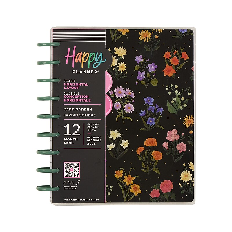 2026 Me & My Big Ideas Dark Garden 8.75" x 9.75" Weekly & Monthly Standard Planner, Plastic Cover (PPCD12-674) image 1