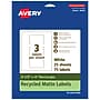 Avery EcoFriendly Rectangle Multipurpose Labels, 2-1/2" x 4", White, 75/Pack (94245)~#|#~3C5EEFBA-CE9E-4B9C-BA2BD04E495526E1_sc7