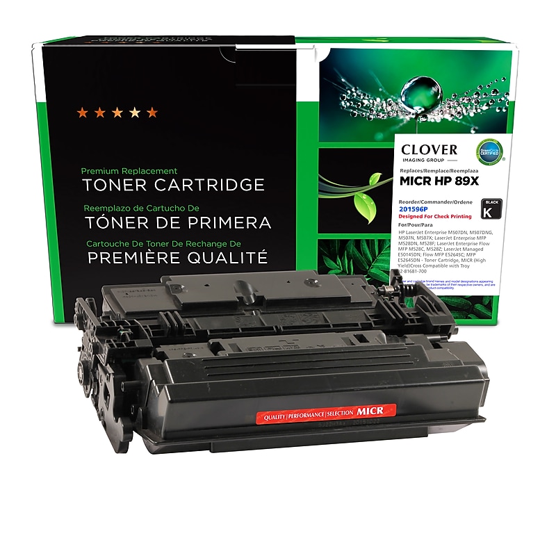 Clover Imaging Group Remanufactured Black High Yield MICR Toner Cartridge Replacement for HP CF289X image 1