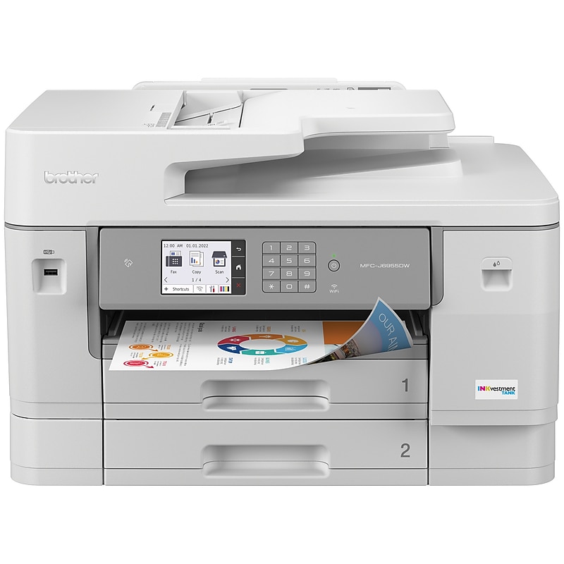 Brother INKvestment MFC-J6955DW Wireless Color All-In-One Supertank Inkjet Printer, Best for Office image 1