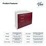 Viva Comfort 36.32'' H x 36" L Exam Room Medical Cabinet, 1-Door, 3-Drawers, Claret (902BASE36NSCL)~#|#~3C6C11DF-E4F1-4171-A51DCC107FF04B4D_sc7