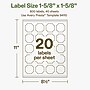 Avery Square Scalloped Laser/Inkjet Multipurpose Labels, 1-5/8" x 1-5/8", Off-White (800/Box)~#|#~3C71F625-E8C3-4842-B523155FF752BD64_sc7