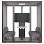 Uncaged Ergonomics Modular Acoustic Office Pod with Ventilation, Lighting and Power, Medium, White (POD-M-White)~#|#~3C72ABAA-C884-4265-AEACCDB9058A22B3_sc7