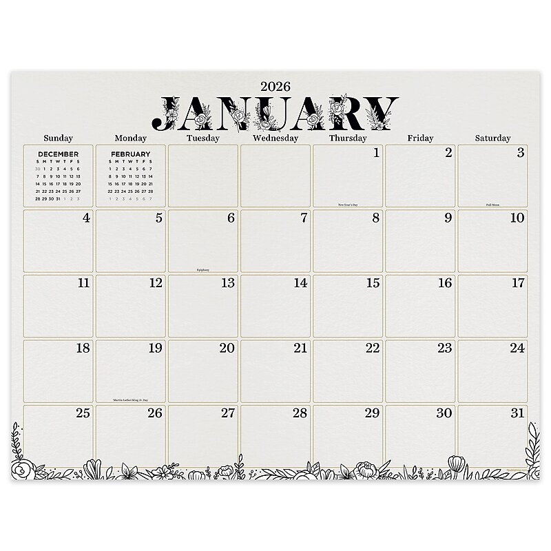 2026 TF Publishing 22" x 17" Monthly Desk Calendar, (26-8202) image 1