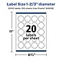 Avery Laser/Inkjet Round Multipurpose Labels, 1.67" Dia., White, 2000 Labels/Box (94508)~#|#~3C836A2E-1BD1-440A-834A13734BF120FE_sc7