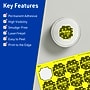 Avery Square Scalloped Laser/Inkjet Multipurpose Labels, 1-5/8" x 1-5/8", Neon Yellow (1600/Box)~#|#~3C89B02E-3FDE-44D5-90B35AC3B5858957_sc7