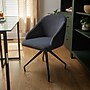 Martha Stewart Sora Velvet Swivel Task Chair, Gray/Oil Rubbed Bronze (CH222119GYBK)~#|#~3C8E2EA5-E334-43AE-857C23A5B45FEC7C_sc7